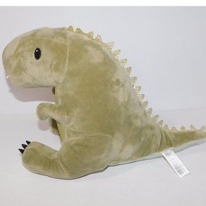 H&M Home 15" Plush Green Dinosaur Dino T- Rex Stuffed Toy Glitter Tyrannosaurus